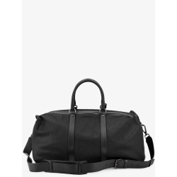 Nylon travel bag with leather inserts