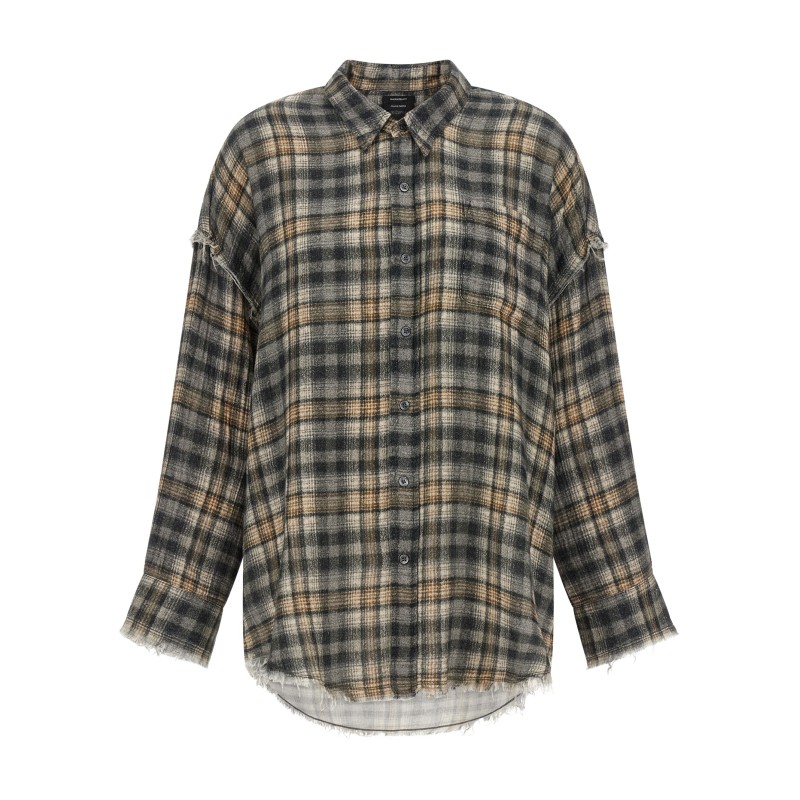Raw cut hem shirt