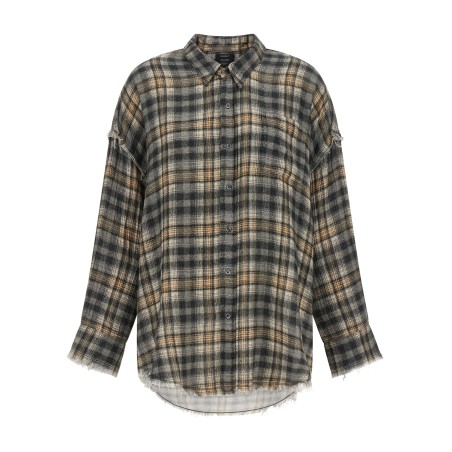 Raw cut hem shirt