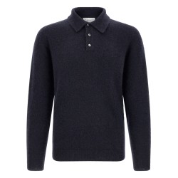 Cashmere and silk polo shirt