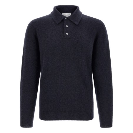 Cashmere and silk polo shirt
