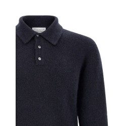 Cashmere and silk polo shirt