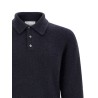 Cashmere and silk polo shirt
