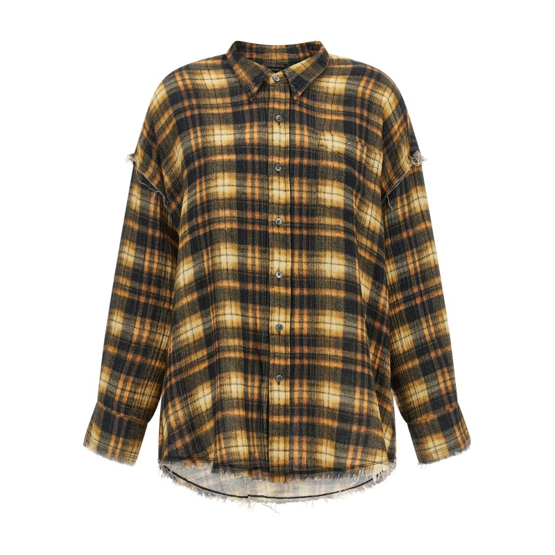 Raw cut hem shirt