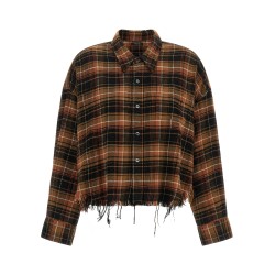 Raw cut cropped shirt