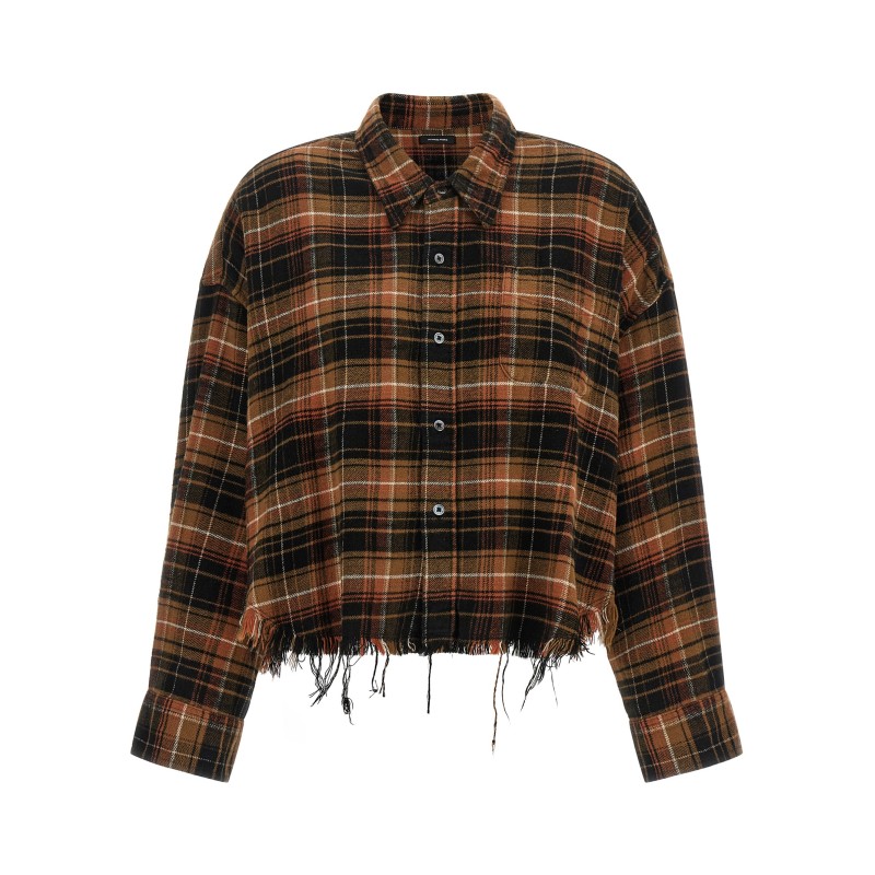 Raw cut cropped shirt
