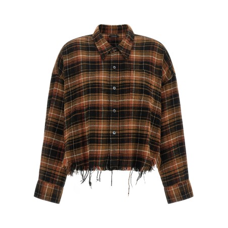 Raw cut cropped shirt