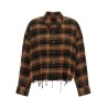Raw cut cropped shirt