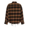 Raw cut cropped shirt
