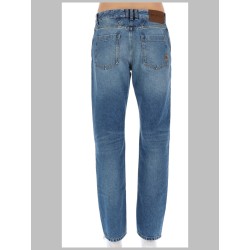 JEANS DRITTO IN DENIM DÉLAVÉ