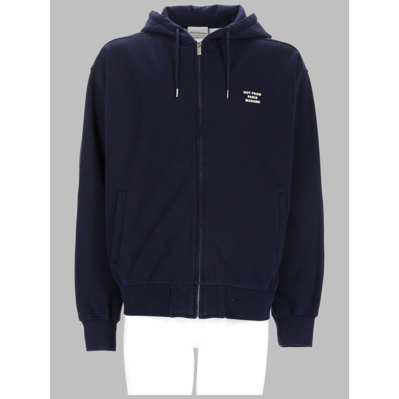 FELPA CON ZIP E CAPPUCCIO