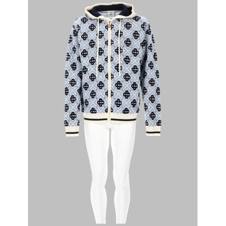 FELPA MONOGRAM CON CAPPUCCIO E ZIP