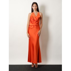 Satin long dress