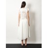 Ramie top with lace inserts