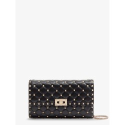 Rockstud Spike leather shoulder bag with iconic all-over studs