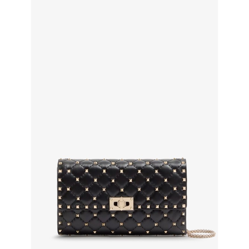 Rockstud Spike leather shoulder bag with iconic all-over studs