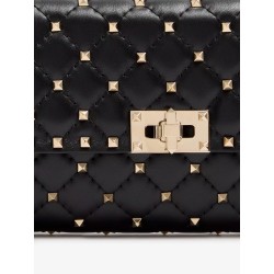 Rockstud Spike leather shoulder bag with iconic all-over studs