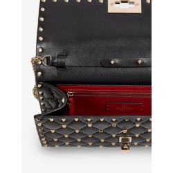 Rockstud Spike leather shoulder bag with iconic all-over studs