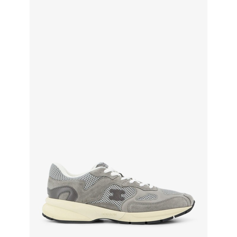Runner mesh and suede sneakers with side logo