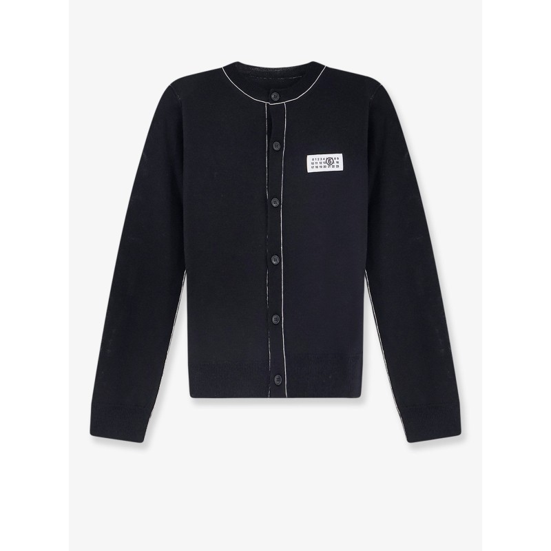 Wool blend cardigan with front Numeric detail