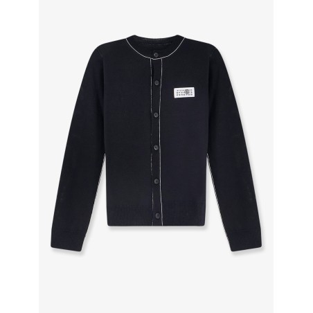 Wool blend cardigan with front Numeric detail