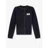 Wool blend cardigan with front Numeric detail