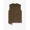 Wool blend vest with used effect