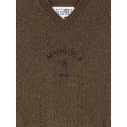 Wool blend vest with used effect