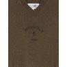Wool blend vest with used effect