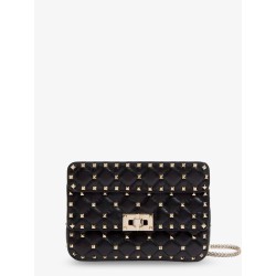 Rockstud Spike leather shoulder bag with iconic all-over studs