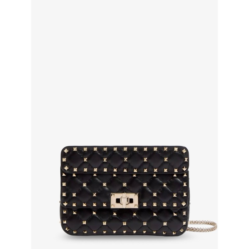 Rockstud Spike leather shoulder bag with iconic all-over studs
