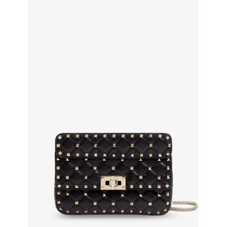 Rockstud Spike leather shoulder bag with iconic all-over studs