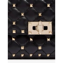 Rockstud Spike leather shoulder bag with iconic all-over studs