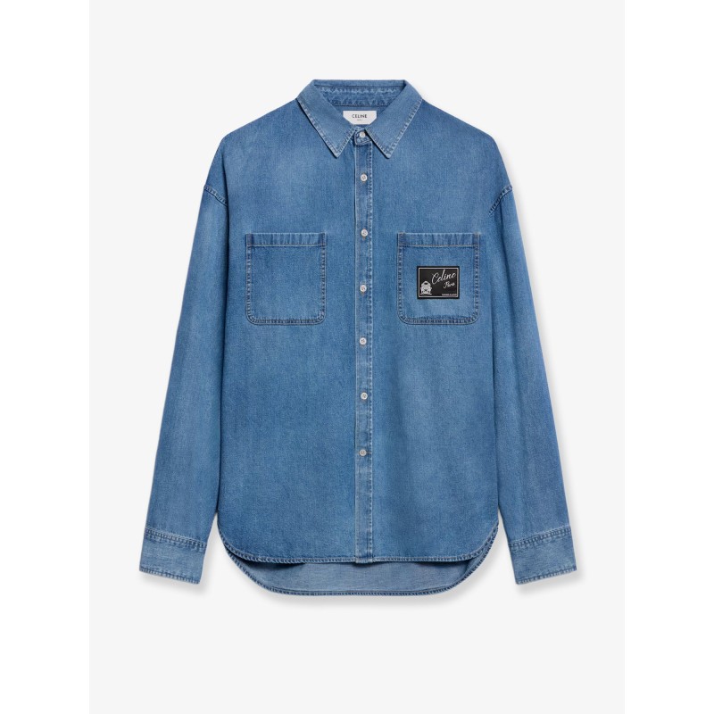 Loose denim shirt