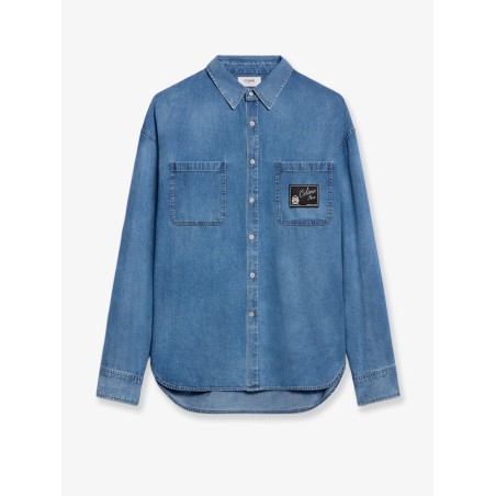 Loose denim shirt