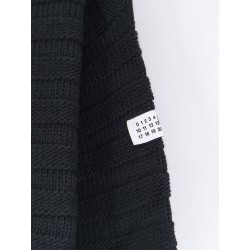 Destroyed effect wool blend sweater