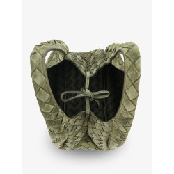 Campana Intrecciato suede shoulder bag