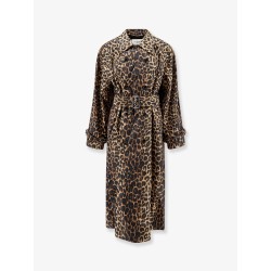 Nylon trench with animal print