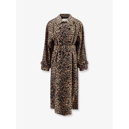 Nylon trench with animal print