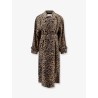 Nylon trench with animal print