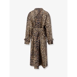 Nylon trench with animal print