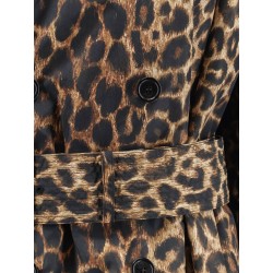 Nylon trench with animal print