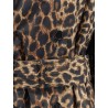 Nylon trench with animal print