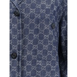 Cotton shirt with all-over GG motif