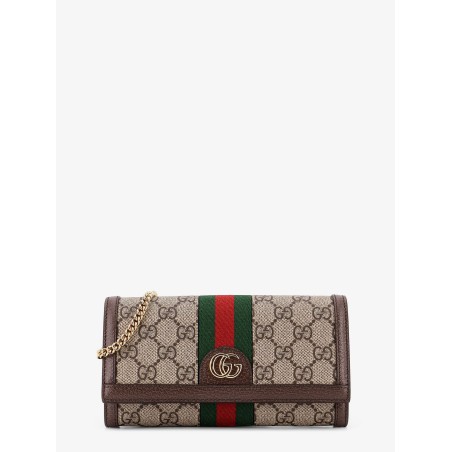 Ophidia GG Supreme Fabric and leather crossbody bag