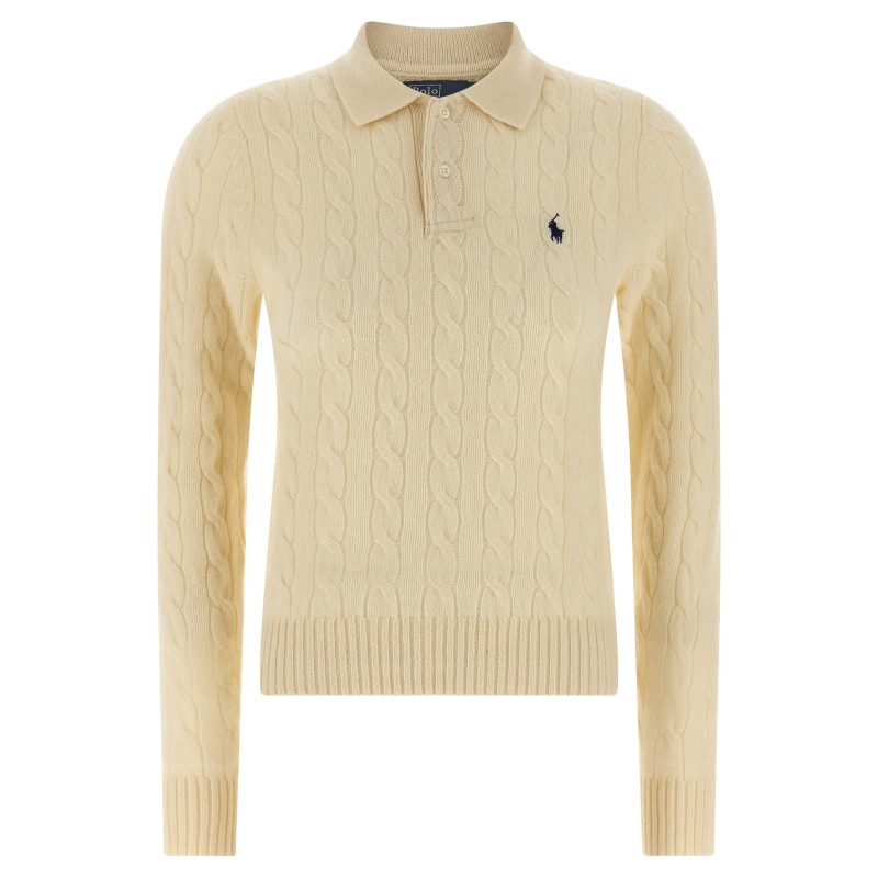 Braided polo shirt