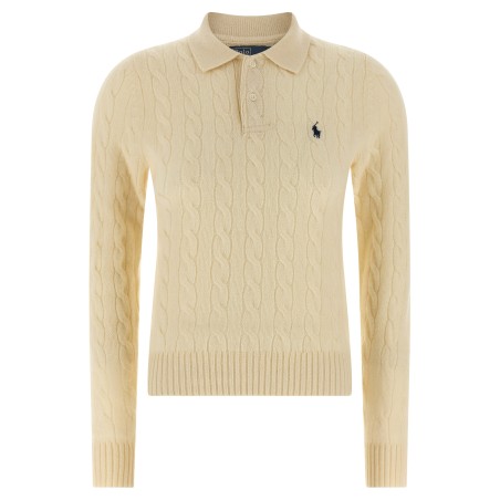 Braided polo shirt