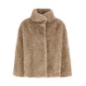 Curled shearling effect coat