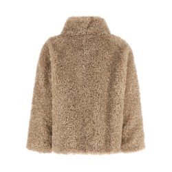 Curled shearling effect coat