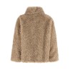 Curled shearling effect coat
